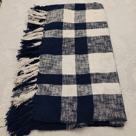 Pottery Barn Bedding Pottery Barn Cotton Blue And White Throw